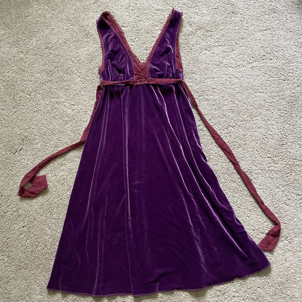 Purple velvet Free People dress